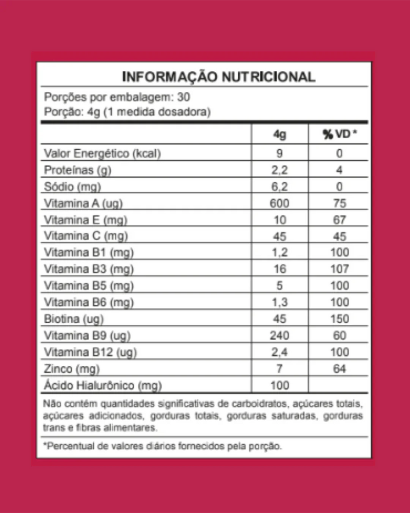 Collagen Face Colágeno Hidrolisado Verisol com Ácido Hialurônico e Vitaminas Antioxidantes